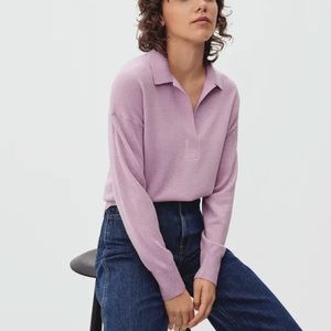 Everlane Women's V-Neck Sweater in Lavender